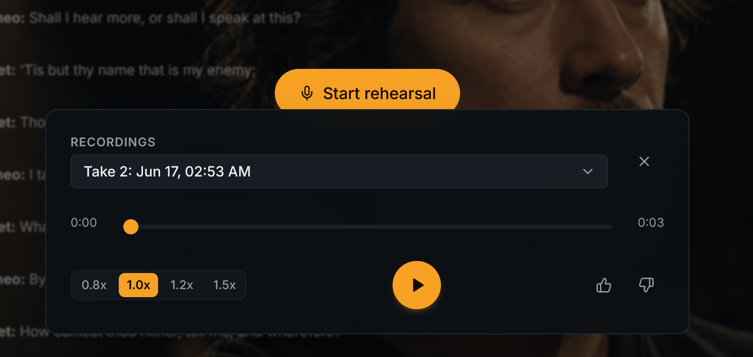 Line-by-Line Audio Takes